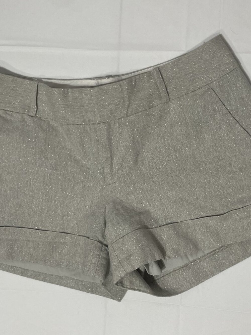 Banana Republic Shorts Gray With Silver Metallic Thread That Makes Them Sparkle
